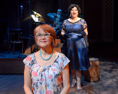 Susann Fletcher as Louise Seger and Erin McCracken as Patsy Cline Photo