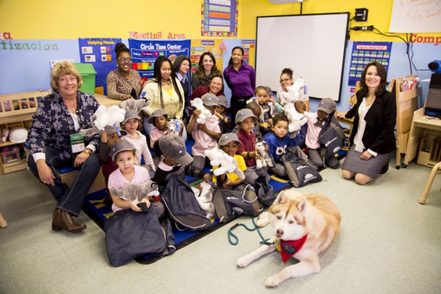 Photo Flash: WKC Dog, Stoli Siberian Husky Ringo, Visits Kids at Homeless Shelter Image