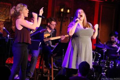 Bonnie Milligan and Lauren Nicole Chapman singing 'People Like Us' Photo