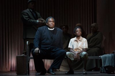 Eric Owens as Stephen Kumalo and Caleb McLaughlin as Alex Photo