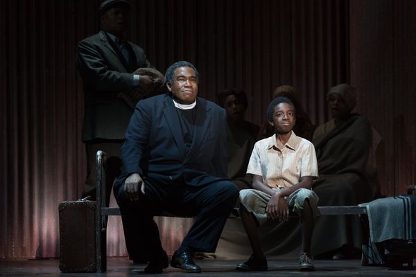 Eric Owens as Stephen Kumalo and Caleb McLaughlin as Alex Photo