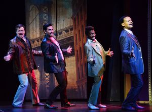 Philadelphia gangster Curtis Shank (Erick Pinnick), right, sings 'When I Find My Baby' about Deloris Van Cartier, who witnessed him kill a man. @ BroadwayWorld Philadelphia gangster Curtis Shank (Erick Pinnick), right, sings 'When I Find My Baby Photo