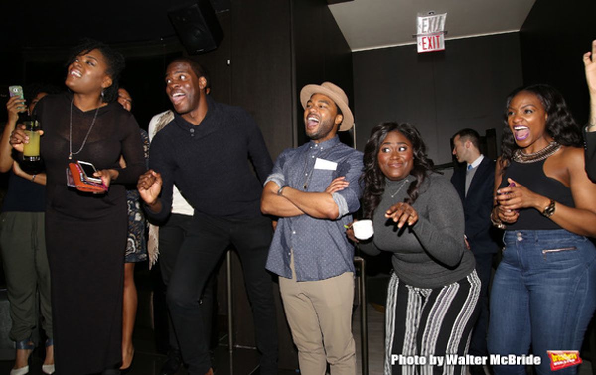 Kyle Scatliffe, Grasan Kingsberry and Danielle Brooks with cast  at 