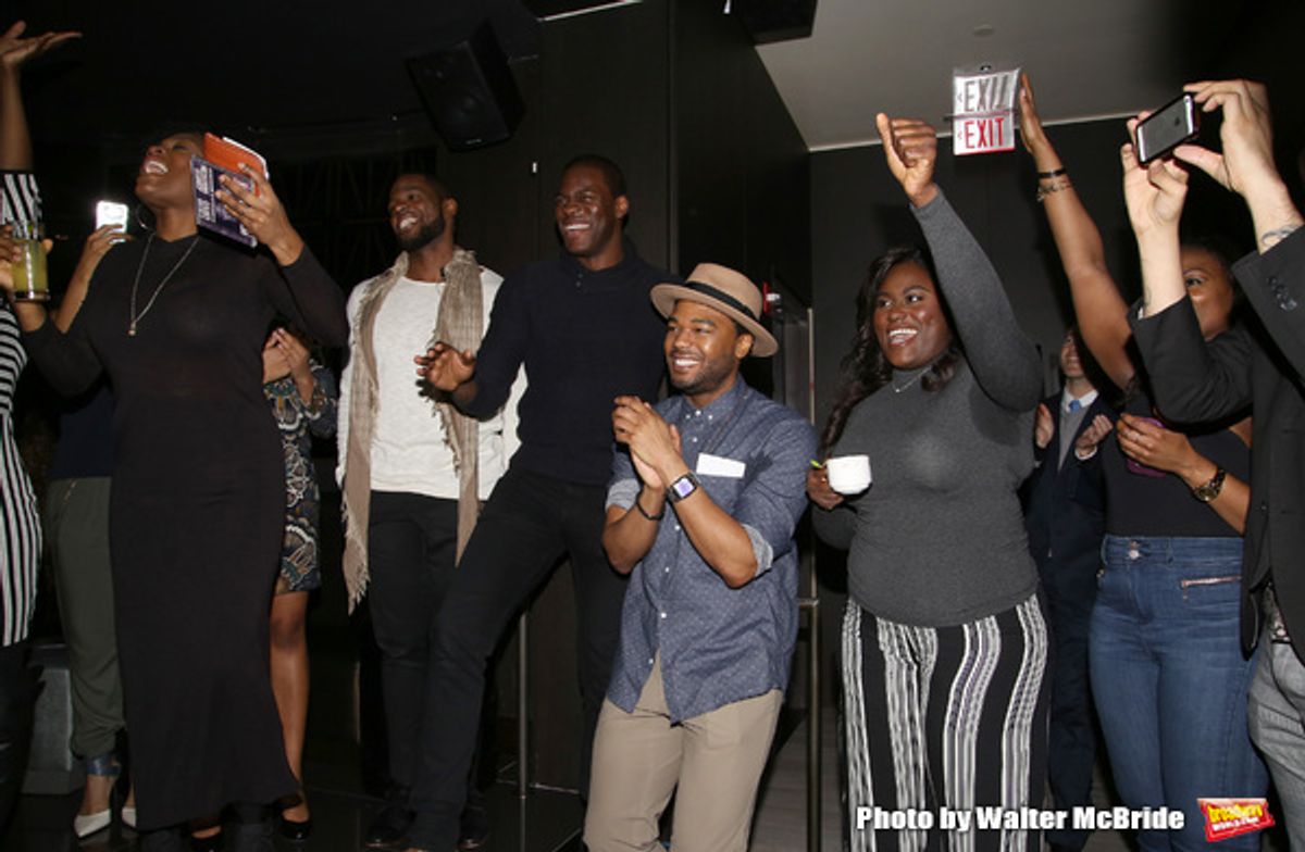 Kyle Scatliffe, Grasan Kingsberry and Danielle Brooks with cast  at 