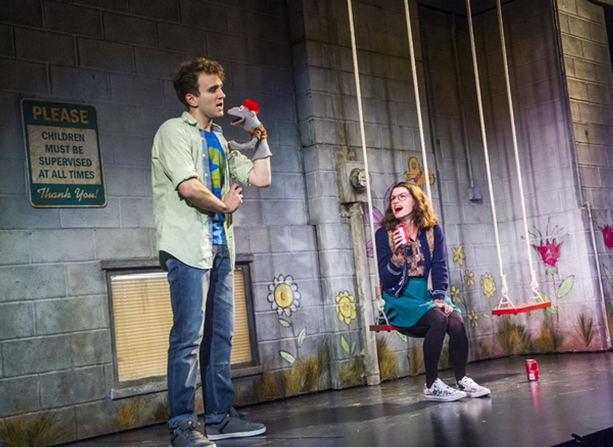 Harry Melling (Jason), Tyrone and Jemima Rooper (Jessica) at 