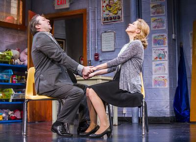 Neil Pearson (Pastor Greg) and Janie Dee (Margery) Photo