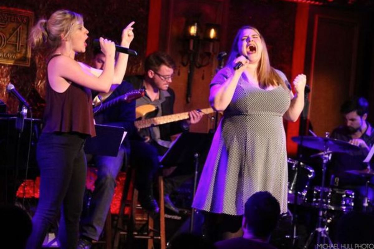 Bonnie Milligan and Lauren Nicole Chapman singing 'People Like Us'. Photo Credit: Michael Hull Photo at 