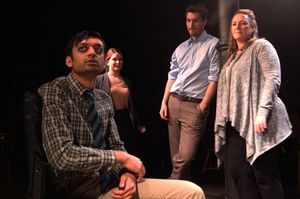 Kaiser Ahmed, Amanda Fink, Matt Thinnes, and Barbara Figgins (photo credit: Evan Barr) @ BroadwayWorld Kaiser Ahmed, Amanda Fink, Matt Thinnes, and Barbara Figgins (photo credit: Evan Barr Photo