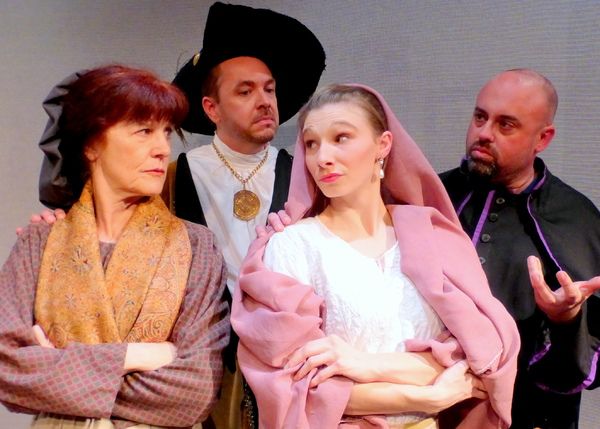 The Housekeeper, Dr. Carrasco, Antonia and the Padre disagree as to the best way to h Photo