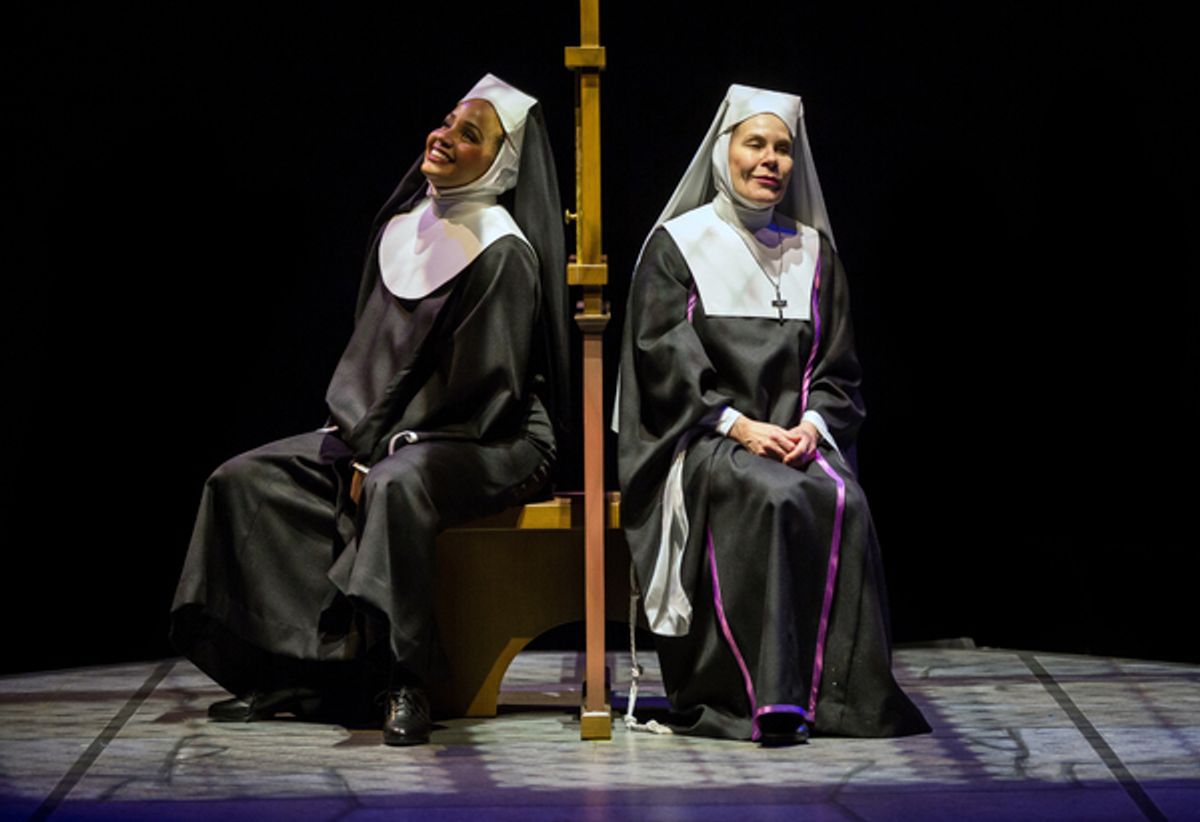 Stephanie Umoh as 'Deloris Van Cartier' and Hollis Resnik as 'Mother Superior' at 