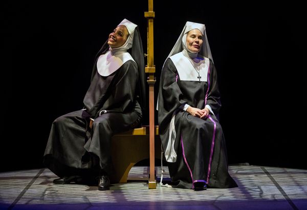 Stephanie Umoh as ''Deloris Van Cartier'' and Hollis Resnik as ''Mother Superior'' Photo