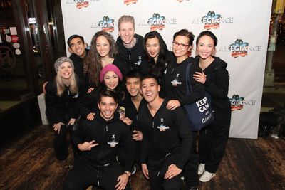 Rocking their ALLEGIANCE onesies!Front Row: Sam Tanabe, Janelle Dote,Telly Leung, Chr Photo