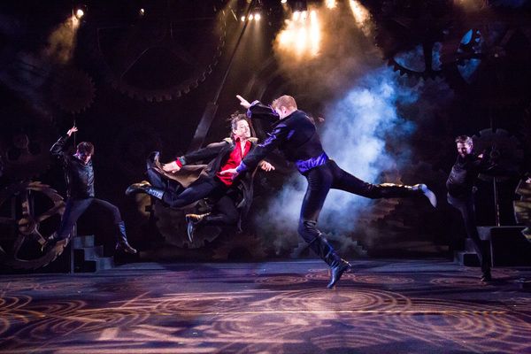 Ryan Sellers as Tybalt and Philip Fletcher as Mercutio Photo