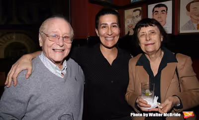 Seymour Red Press and wife with Jeanine Tesori  Photo