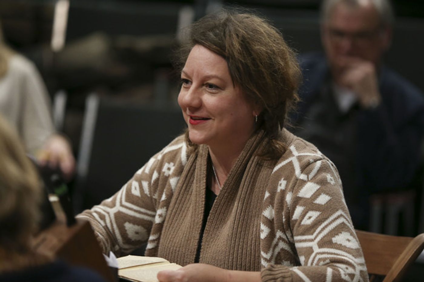 Photo Flash: In Rehearsal with the Cast of The Public's HUNGRY  Image