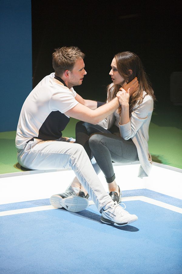 Patrick J. Adams as Tim and Troian Bellisario as Mallory Photo