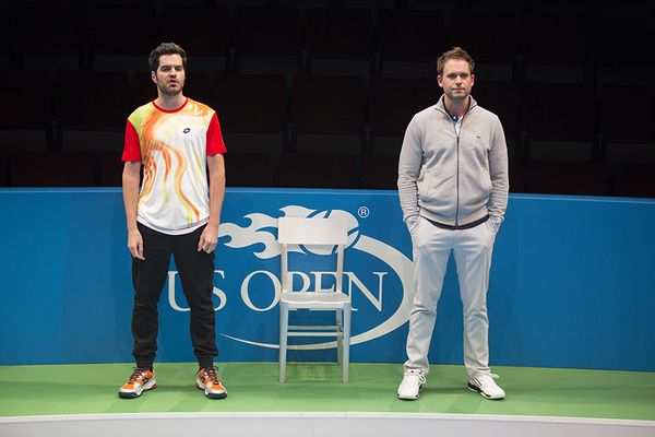 Alex Mickiewicz as Sergei and Patrick J. Adams as Tim Photo