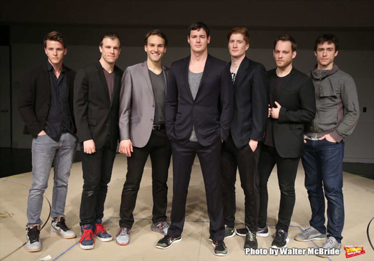 Benjamin Walker with the male cast members d at 