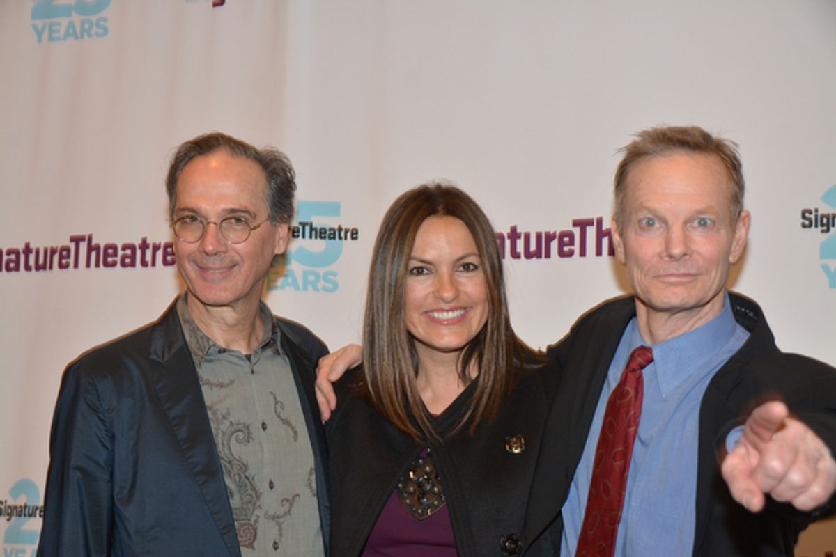 David Shiner, Mariska Hargitay and Bill Irwin at 