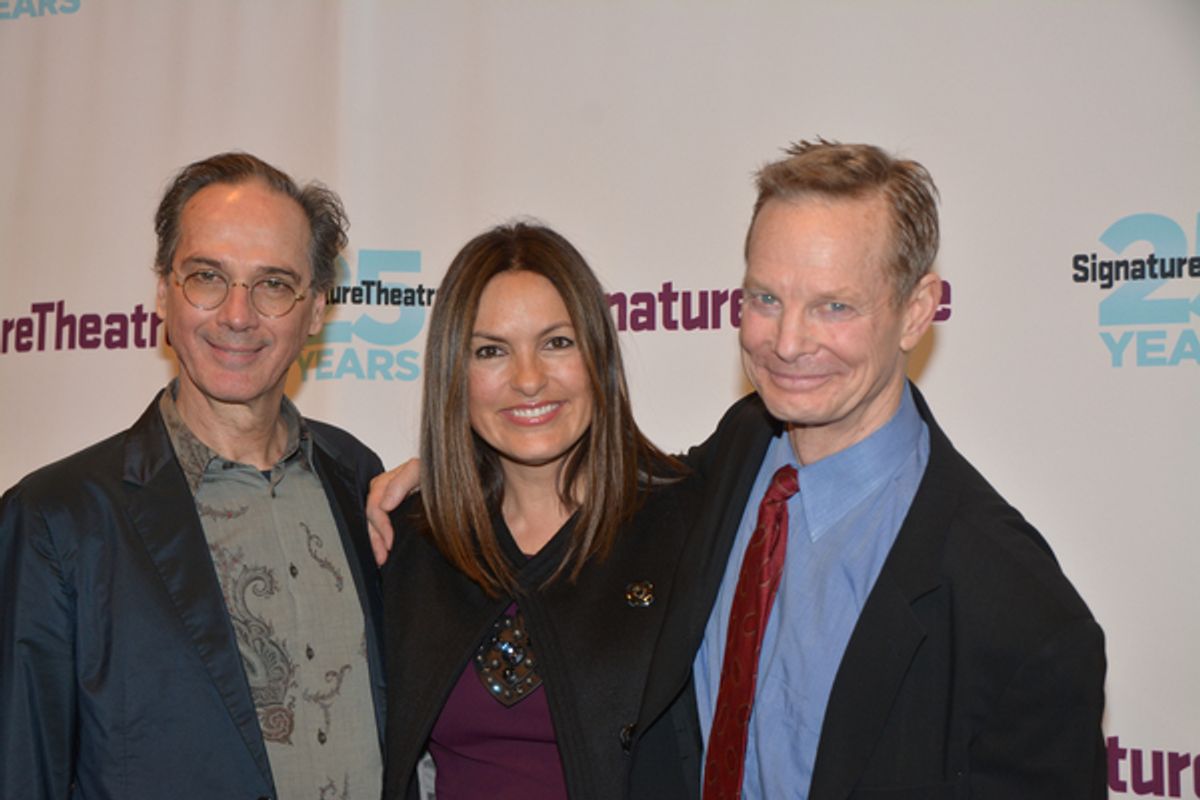 David Shiner, Mariska Hargitay and Bill Irwin at 