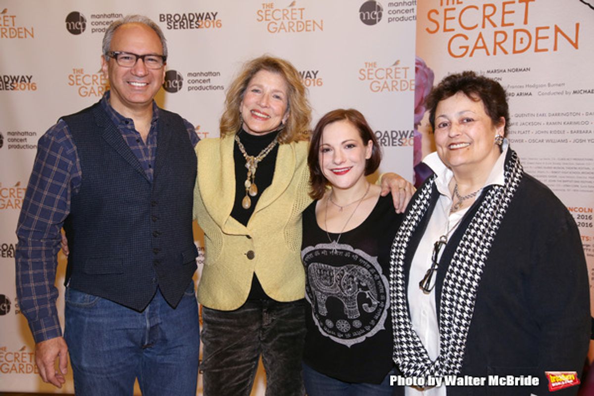 Michael Kosarin, Lucy Simon, Daisy Eagan and Barbara Rosenblat  at 