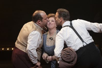 Josh Lamon (Addison Mizner), Sherri Edelen (Mama Mizner) and Noah Racey (Wilson Mizne Photo