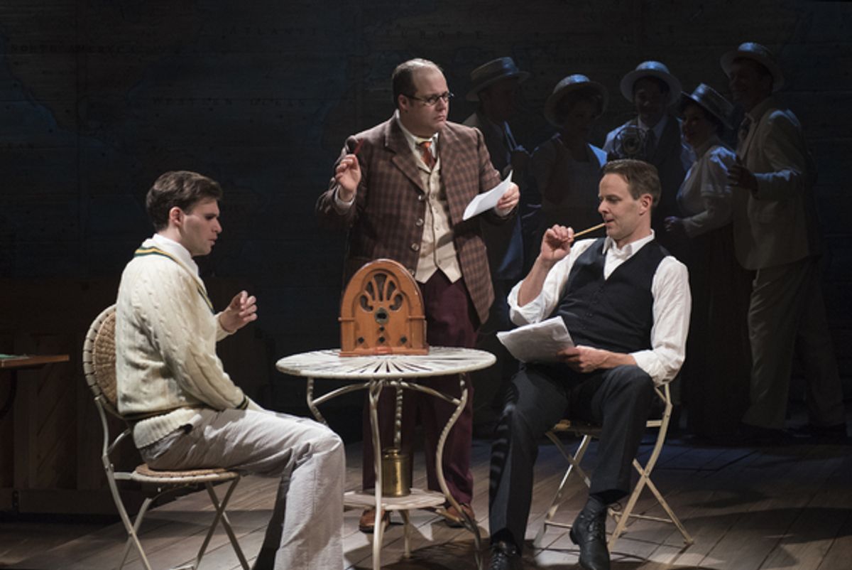 Matthew Schleigh (Hollis Bessemer), Josh Lamon (Addison Mizner) and Noah Racey (Wilson Mizner) at 