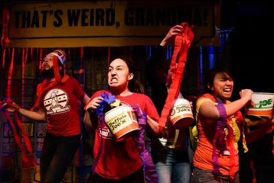 Barrel of Monkeys' company members Spencer Meeks, Emily Marso and Michelle Alba perfo Photo