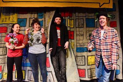 Barrel of Monkeys' company members Emily Marso, Gwen Tulin, Spencer Meeks and Meredit Photo
