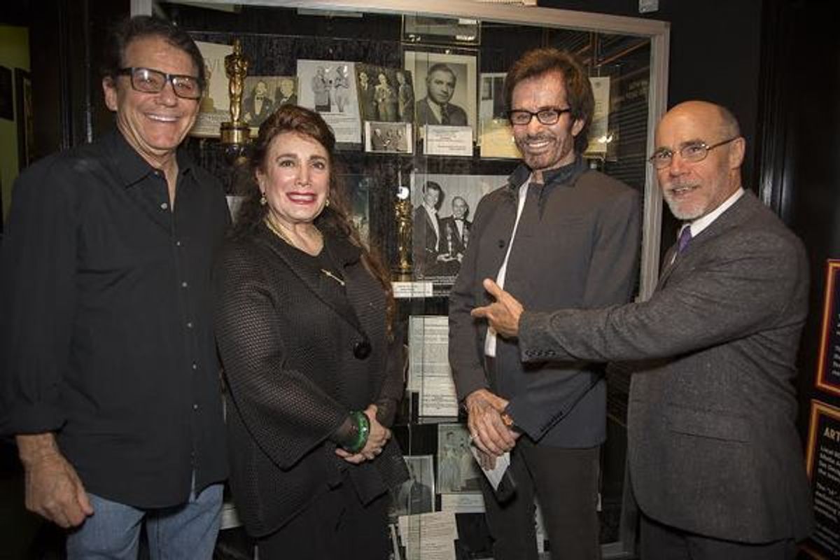 Anson Williams, Donelle Dadigan (Founder and President of The Hollywood Museum), George Chakiris, Barry Livingston at 