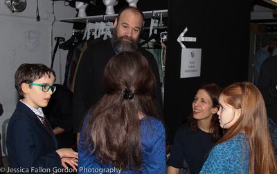 Charles, Isabella and Tai chat with Danny Burstein and Jessica Hecht Photo