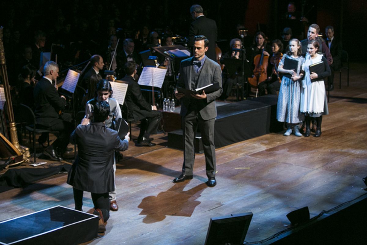 Cheyenne Jackson, Oscar Williams, Ramin Karimloo, Sydney Lucas, Daisy Eagan, Ben Platt and Jere Shea at 