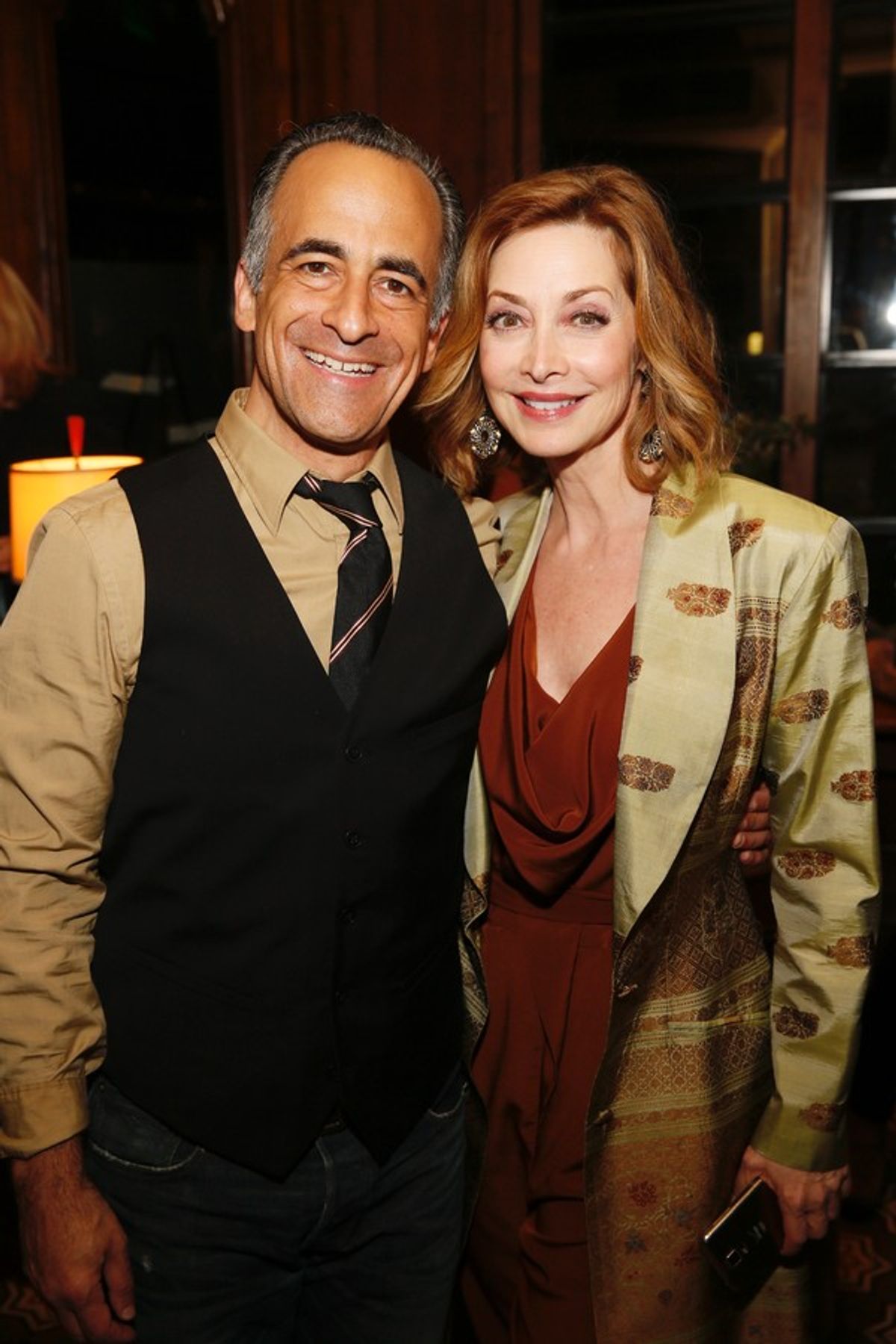 David Pittu and Sharon Lawrence at 