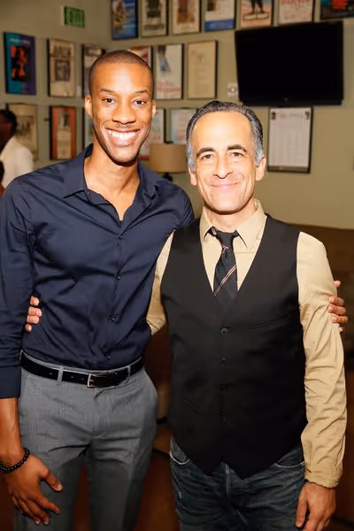 Cast members York Walker and David Pittu Photo