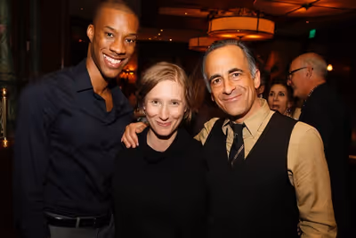 York Walker, playwright Bathsheba Doran and David Pittu Photo