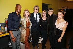 York Walker and Sharon Lawrence,  Robert Egan, Lyn Lear, TV producer/writer Norman Le Photo