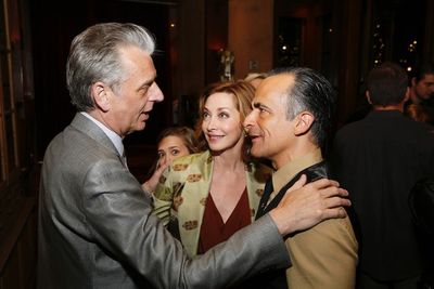 CTG Artistic Director Michael Ritchie and cast members Sharon Lawrence and David Pitt Photo