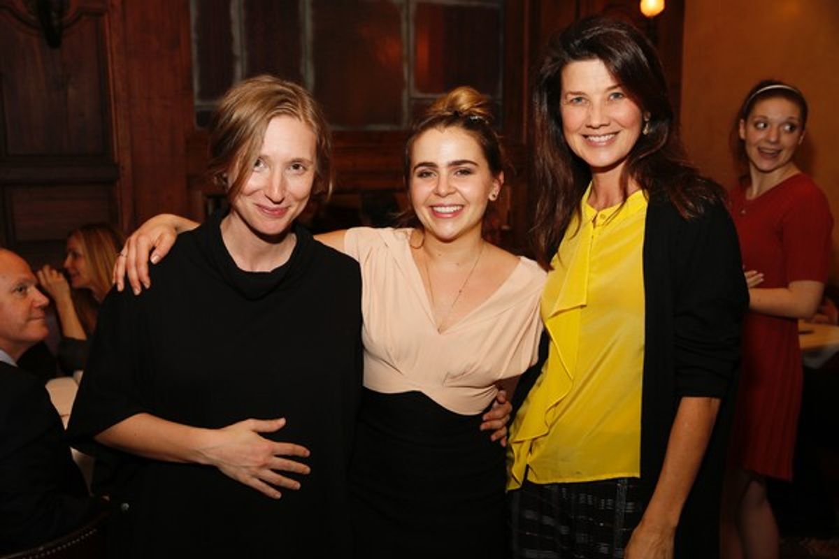 Playwright Bathsheba Doran, Mae Whitman and actress Daphne Zuniga at 