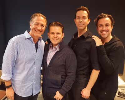The Men of CAGNEY: Bruce Sabath, Robert Creighton, Jeremy Benton, and Josh Walden. Photo