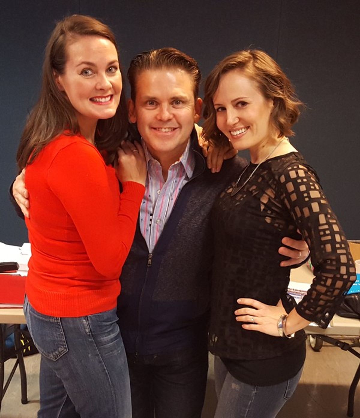 Robert Creighton with his leading ladies, Danette Holden and Ellen Zolezzi.   at 