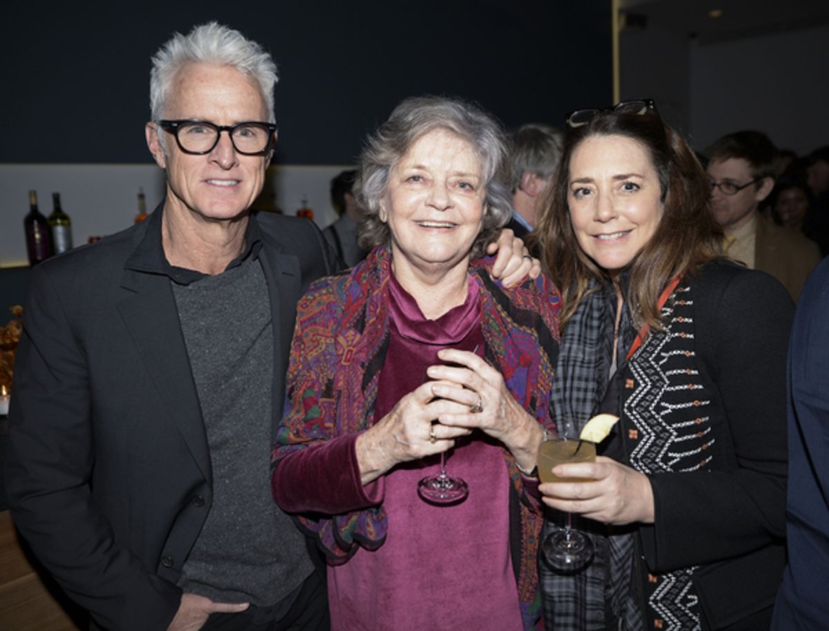 Joyce Van Patton shares the evening with daughter Talia Balsam and son-in-law John Slattery at 