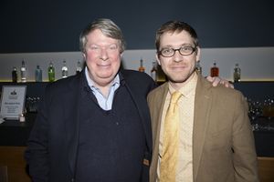 Andre Bishop congratulates playwright Greg Pierce. Photo