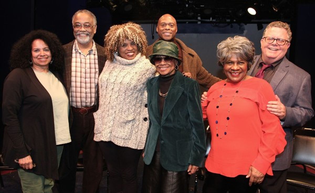 The Panel poses for photo: Julia Lema, William Foster McDaniel, Leslie Dockery, Micki Grant, Erich McMillan-McCall, Tina Fabrique and James Morgan. at 