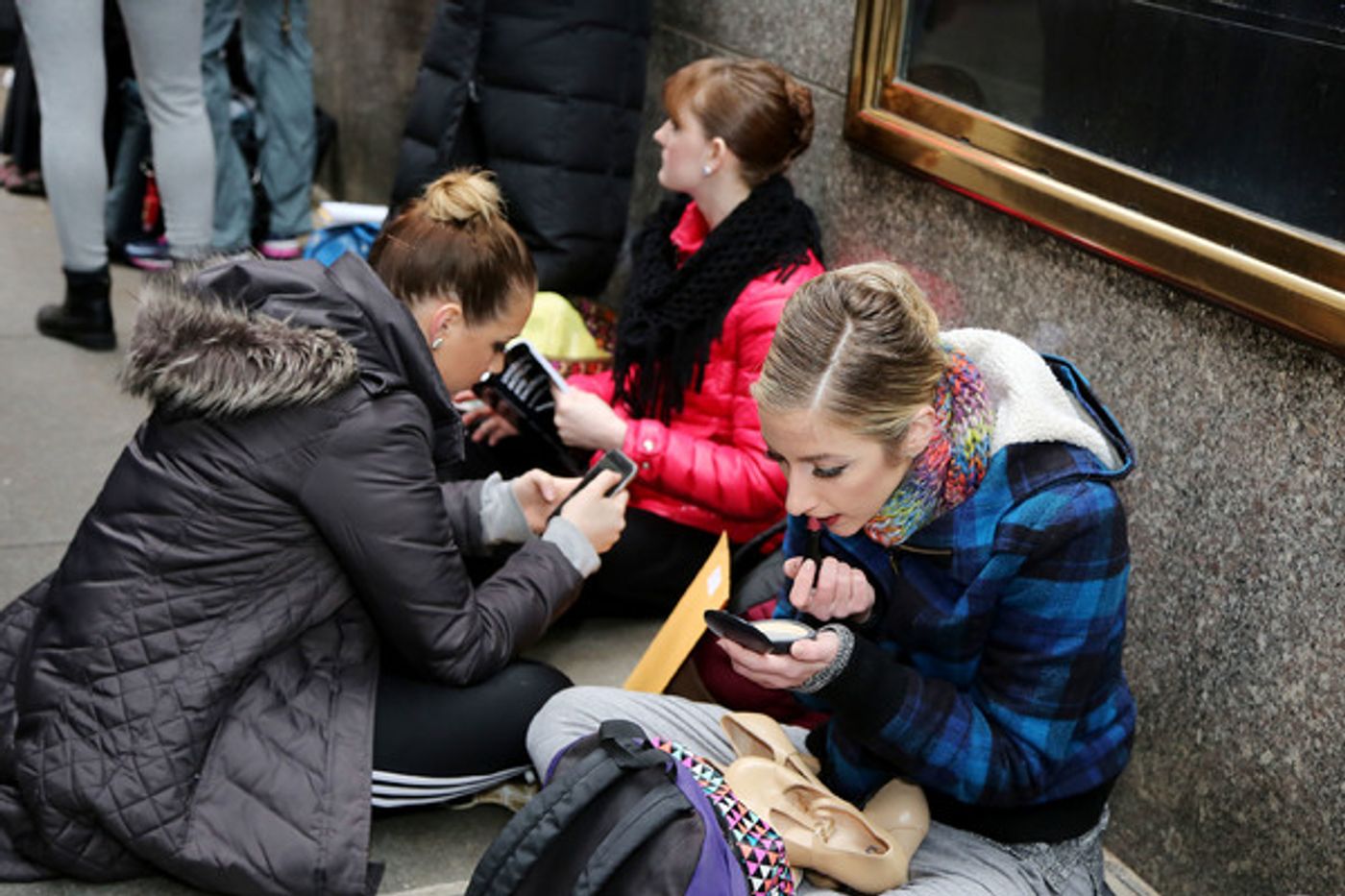 Photo Flash: Hopeful Dancers Line Up Outside Radio City Music Hall to Audition for the Rockettes Photo Flash: Hopeful Dancers Line Up Outside Radio City Music Hall to Audition for the Rockettes Image