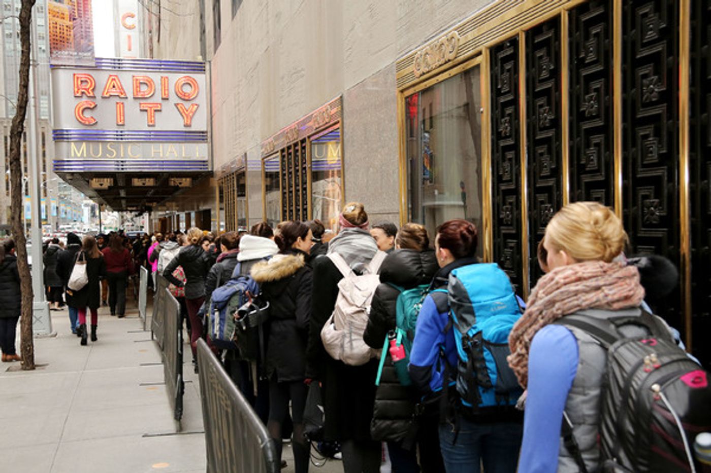 Photo Flash: Hopeful Dancers Line Up Outside Radio City Music Hall to Audition for the Rockettes Photo Flash: Hopeful Dancers Line Up Outside Radio City Music Hall to Audition for the Rockettes Image
