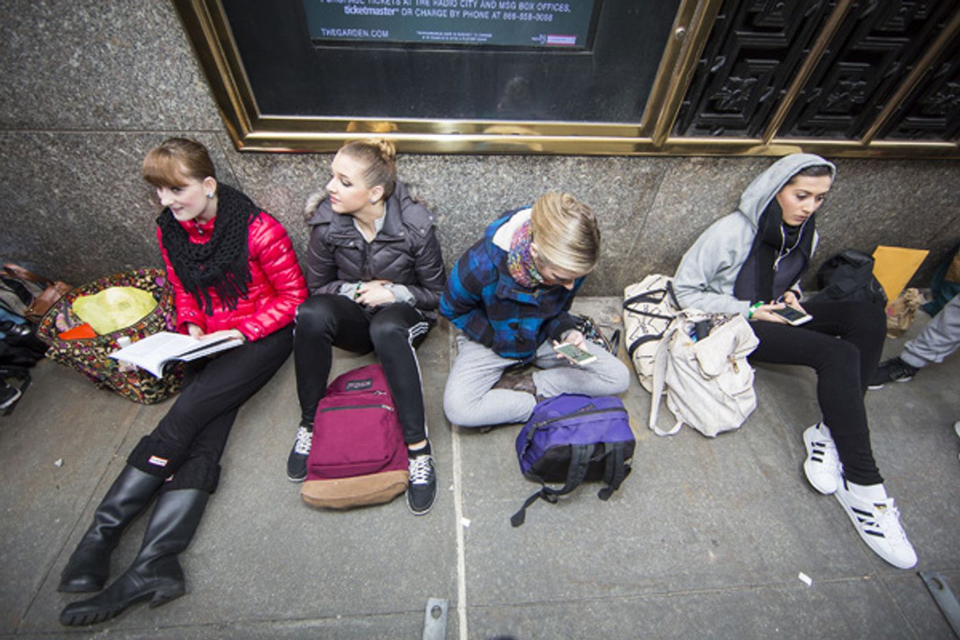 Photo Flash: Hopeful Dancers Line Up Outside Radio City Music Hall to Audition for the Rockettes Photo Flash: Hopeful Dancers Line Up Outside Radio City Music Hall to Audition for the Rockettes Image