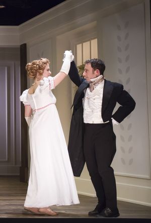 Courtney Lucien as Emma and Jeremy Dubin as Mr. Knightley Photo