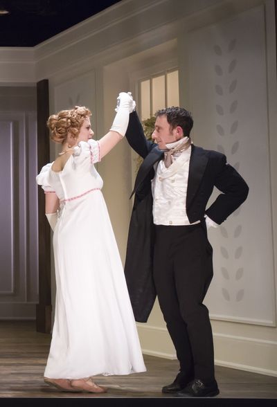 Courtney Lucien as Emma and Jeremy Dubin as Mr. Knightley Photo