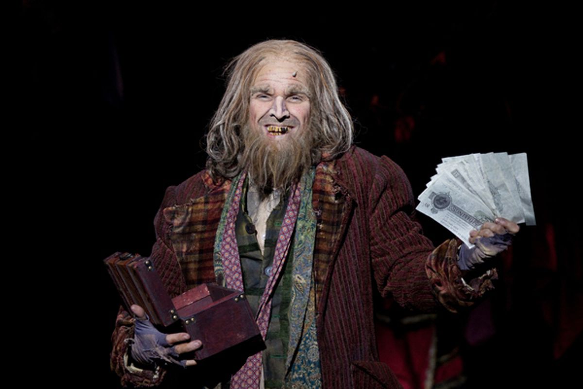 Hugh Panaro in the Walnut Street production of OLIVER!
 at 
