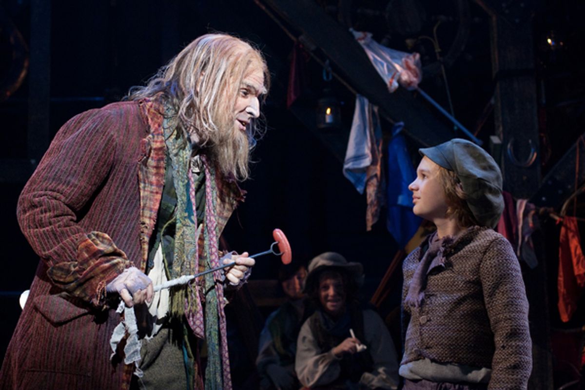 Hugh Panero and Sam Preston in the Walnut Street production of OLIVER! at 